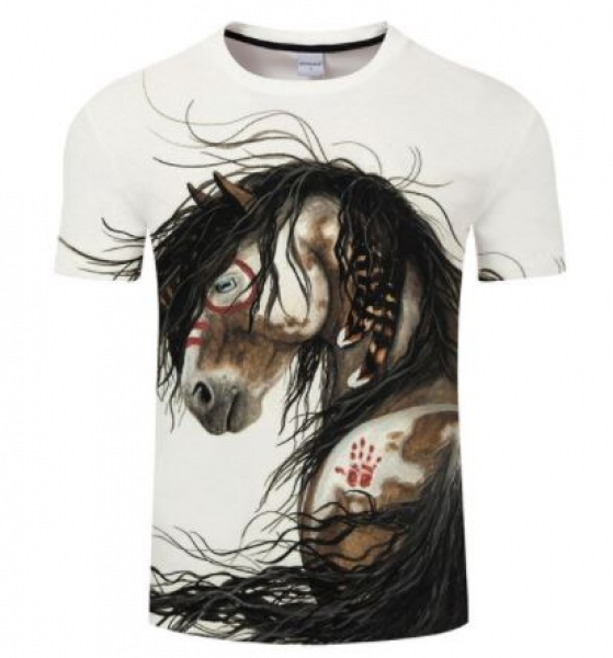 Atmungsaktives Funktions-T-shirt "Indian Horse Pinto" Größe XXL